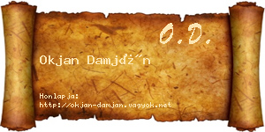 Okjan Damján névjegykártya
